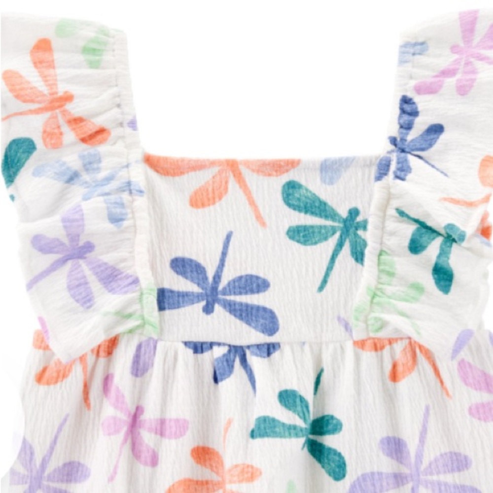 Carter's Toddler Girl 2-Piece Outfit Featuring Dragonfly Print Top Size 3T - Picture 2 of 14